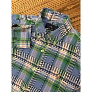 Ralph Lauren Men's Medium Classic Fit Multi-Color Plaid Long Sleeve Button Shirt